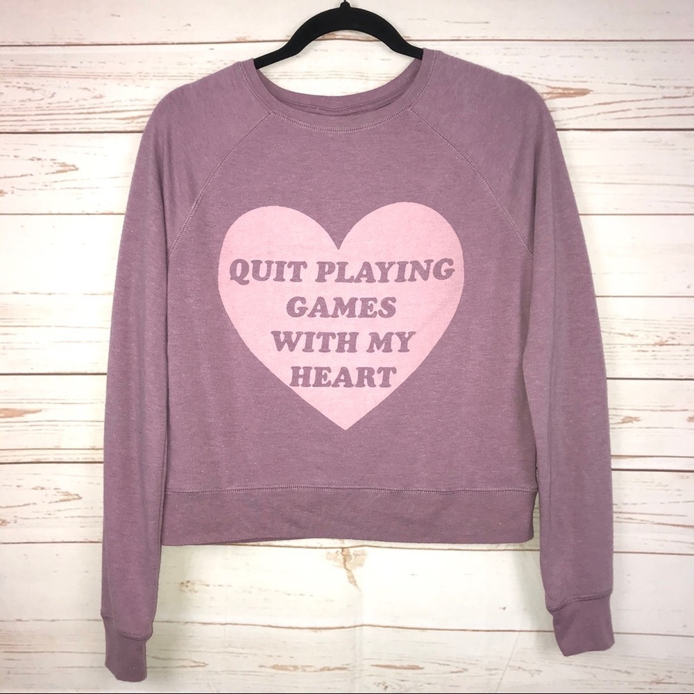 JUNK FOOD Graphic Slouchy Sweatshirt 90s Song‎ Logo